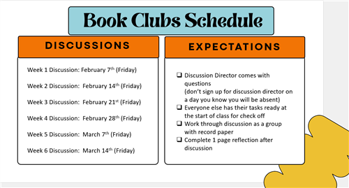 Book Clubs Schedule